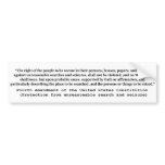 4th Amendment of the United States Constitution bumper stickers