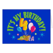 4th Birthday Card