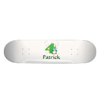 4th Birthday Penguin Skateboard skateboards