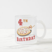 4th Birthday Pizza Party Mugs
