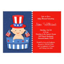 4th of July Baby Shower Invitation