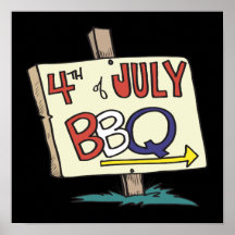 4th Of July Barbeque Print