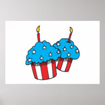 4th Of July Cupcakes Print