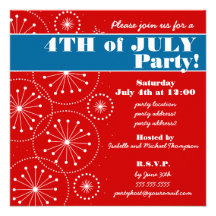 4th of July Fireworks Party Invitation