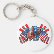 4th of July Keychain