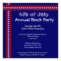 4th of July Party Invitation