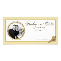 4x8 Engagement Photo Announcement Sandy Beach Personalized Photo Card