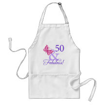 50 And Fabulous Birthday Aprons