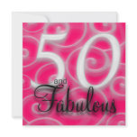 50 and fabulous Birthday Invitation invitations