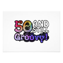 50 And Still Groovy Custom Invite