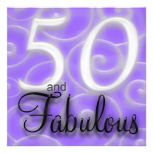 50 is Fabulous Birthday Invitation
