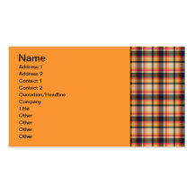 50 Plaid Pattern Business Cards