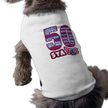 50 STATES USA CAMISETAS DE MASCOTA