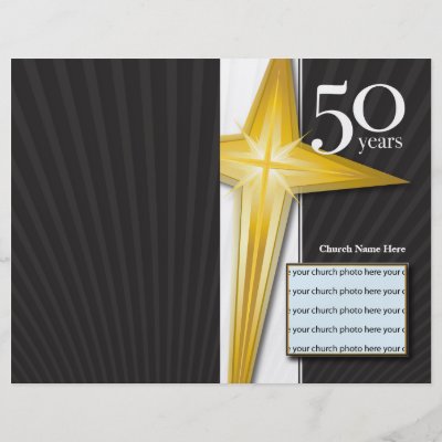 Anniversary Year on 50 Year Church Anniversary Bulletin   Zazzle Com Au