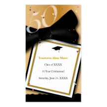 50 Year Class Reunion Informational Card Business Card Templates