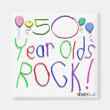 50 Year Olds Rock ! Refrigerator Magnets