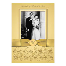 50th Anniversary Gold Invite- DON'T USE GOLD PAPER