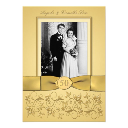 50th Anniversary Gold Invite- DON'T USE GOLD PAPER