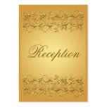 50th Anniversary Gold on Gold Reception Card Business Cards