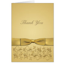 50th Anniversary Gold Thank You Card **New version