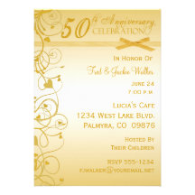 50th Anniversary Party Invitations