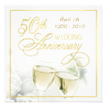 50th Anniversary Party Invitations - Square