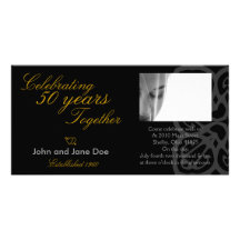 50th Anniversary Personalized Photo Card