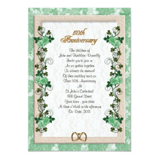 50th wedding anniversary invitations ireland
