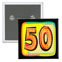 50th Birthday Button