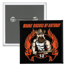50th Birthday Button
