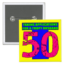 50th Birthday Button
