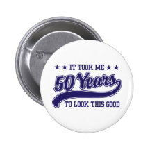 50th Birthday Button