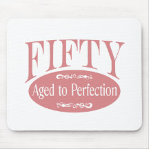 50th birthday, Fifty - Aged to Perfection Mouse Mat