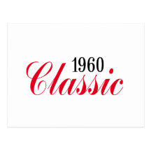 50th birthday gifts, 1960 Classic! Postcard