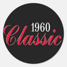 50th birthday gifts, 1960 Classic! Stickers