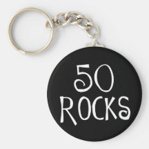 50th birthday gifts, 50 ROCKS Key Chains