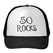 50th birthday gifts, 50 ROCKS Trucker Hat