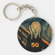 50th Birthday Gifts, The Scream 50! Keychains