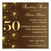 50th Birthday Invitations