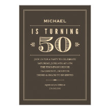 50th Birthday Invitations for Men