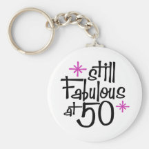 50th Birthday Key Chains