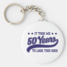 50th Birthday Keychain