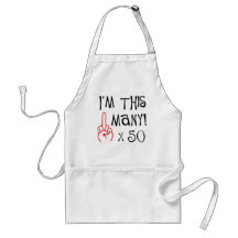 50th birthday Middle Finger Salute Apron