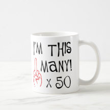 50th birthday Middle Finger Salute Mug