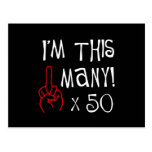 50th birthday Middle Finger Salute Postcards