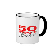 50th Birthday mug | Fifty Rocks!