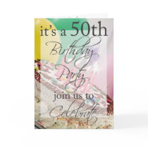 50th Birthday Party Invitation Cards