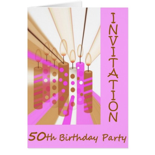 50th Birthday Party Invitation Greeting Cards