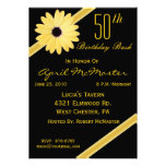 50th Birthday Party Invitation in Black & Gold