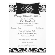 50th Birthday Party Invitation New Larger Size!